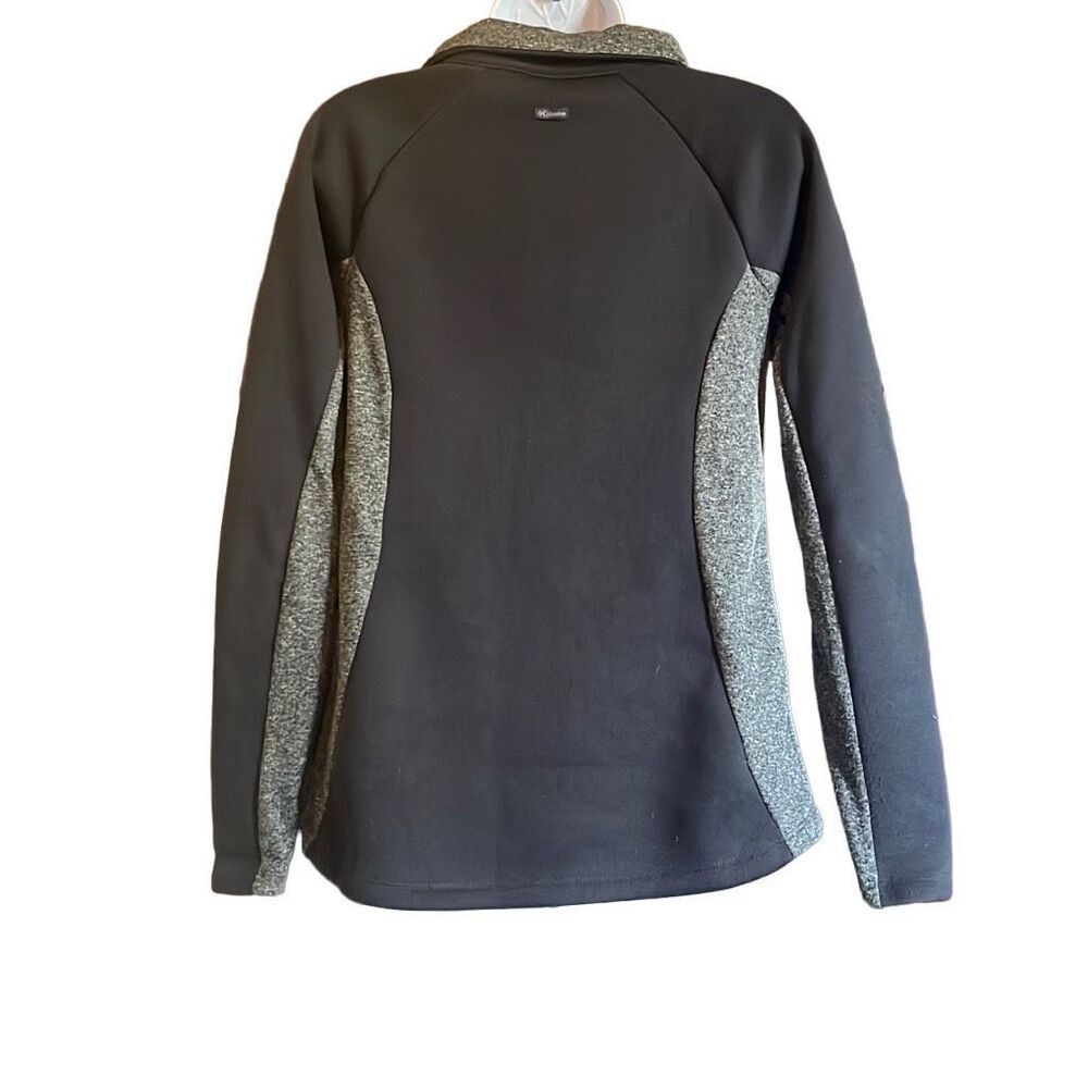 Columbia Black Gray Full Zip Raglan Long Sleeve Fleece‎ Jacket Small Gorpcore - Picture 2 of 8